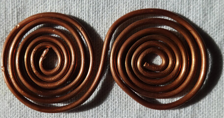 A copper magic spiral to protect the human biofield