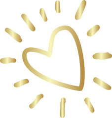 Set of golden suns. Elements for design