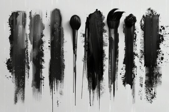Modern grunge brushes collection.