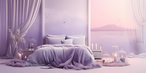A captivating gradient background fading from soft lavender to velvety lilac, offering a luxurious backdrop for graphic elements.