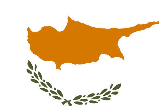 Cyprus flag - rectangular cutout of rotated vector flag.