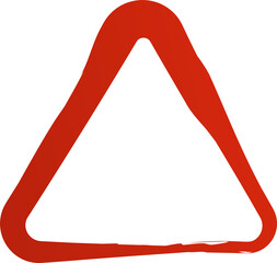 Red triangle frame brush strokes