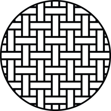 recommend clip art: Knots weave symbol illustration. Woven tight lines symbol. Adjustable stroke outline width