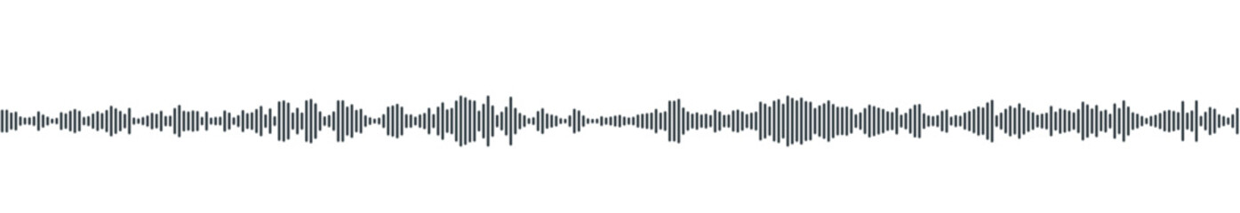 seamless sound waveform pattern for radio podcasts, music player, video editor, voise message in social media chats, voice assistant, recorder. vector illustration