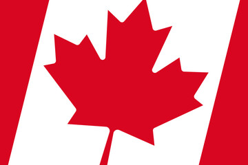 Canada flag - rectangular cutout of rotated vector flag.