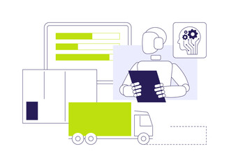 AI-Streamlined Routine Inquiries Handling abstract concept vector illustration.