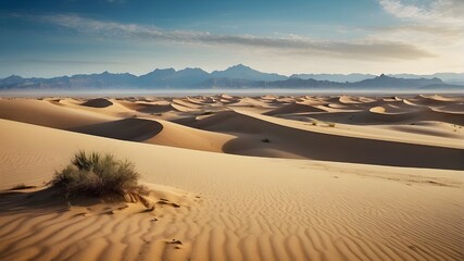 Fototapeta na wymiar sand dunes in the morning