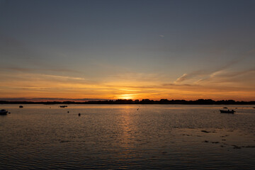 sunset on the sea