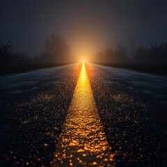 A path to achievement, brightened by motivation and dedication, outlining the quest for perseverance - obrazy, fototapety, plakaty