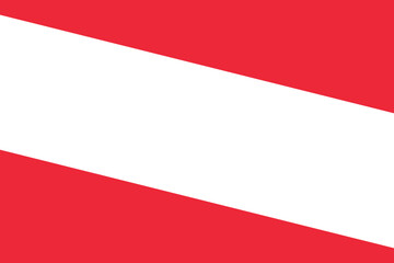 Austria flag - rectangular cutout of rotated vector flag.