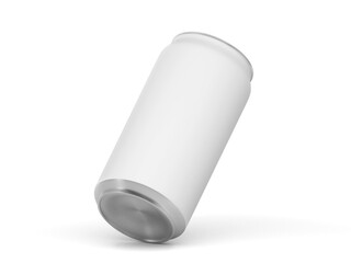 Aluminum drink can mockup, transparent background