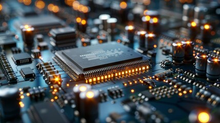 Obraz premium Industry: A high-tech manufacturing facility producing cutting-edge electronics