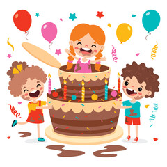 Illustration Of A Birthday Cake 