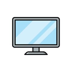 Color Line Monitor vector icon