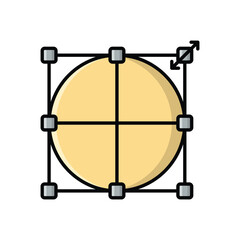 Color Line Resize vector icon