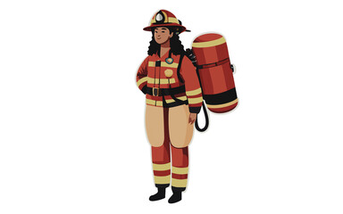illustrazione di pompiere, vigile del fuoco