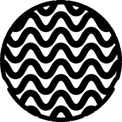 Circle line bold shape. Design geometric
