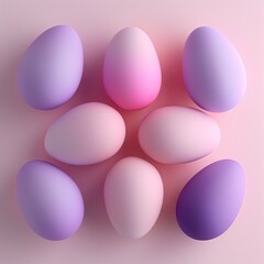 Photo, banner, simple, minimalist, easter eggs made of light pink and deep purple designs