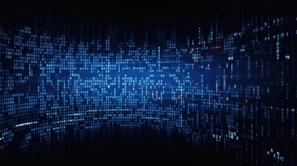 Fototapeta premium Dark Background With Blue Numbers