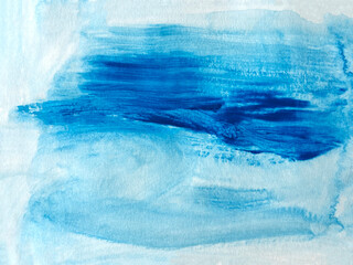 Abstract blue art painting landscape. Modern art background. Contemporary art 
