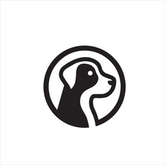 Cruelty free concept logo design with Dog symbol. Not tested on animals icon. Vector illustration.