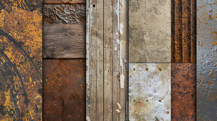 Various Textured Surfaces: Wood, Metal, Concrete, and More