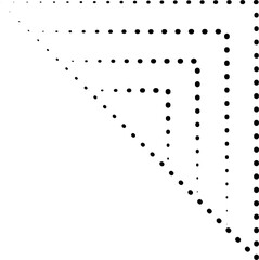 Dot halftone triangle. Geometric shapes element