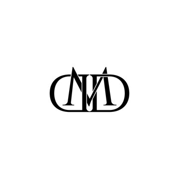 mdd typography letter monogram logo design