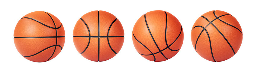 Orange basketball ball, transparent background
