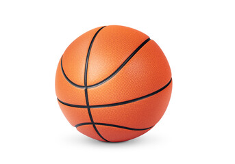 Orange basketball ball, transparent background