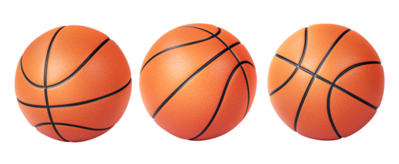 Orange basketball ball, transparent background