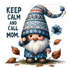 Happy Mother's Day Noam says he loves you on Mother's Day. With the accompanying message ''Keep calm and call mom.'' Funny Mother's Day sayings transparent background