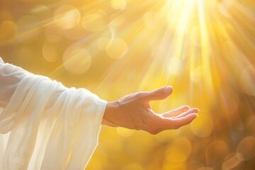 Jesus Christ reaching out with hand