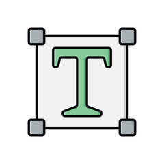 Color Line Font vector icon