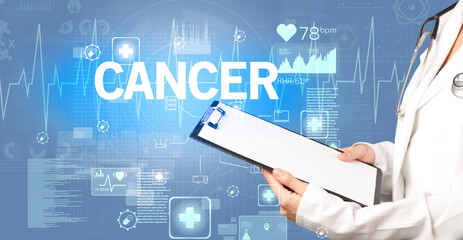 young doctor writing down notes