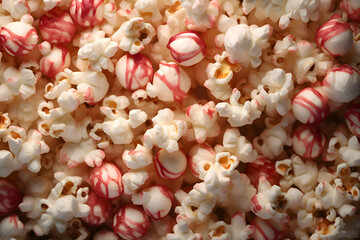 Close up of popped pop corn background