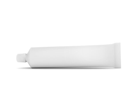 Tube of toothpaste or cream, transparent background