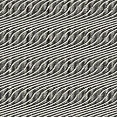 Monochrome Grain Wavy Striped Pattern