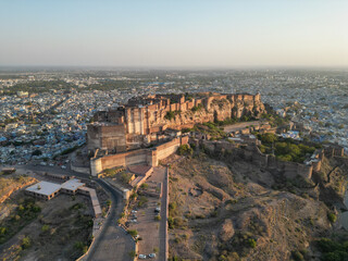 Fototapeta na wymiar Fotografie col drone in India Rajasthan