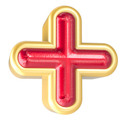 Fototapeta premium Plus sign 3d Render