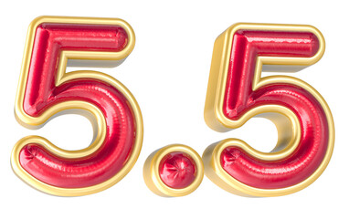 Realistic text illustration for 5.5 singles day sales