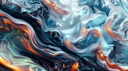 Abstract patterns twisting and warping into surreal landscapes - obrazy, fototapety, plakaty