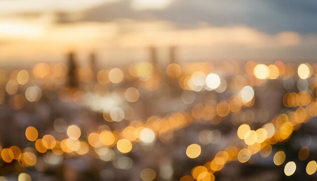 blurred light night city bokeh abstract background