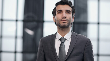 Formal business male portrait. Confident successful businessman or manager