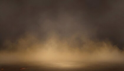 dark gray background fog and light on floor mystical mist smoke in dark room banner show product