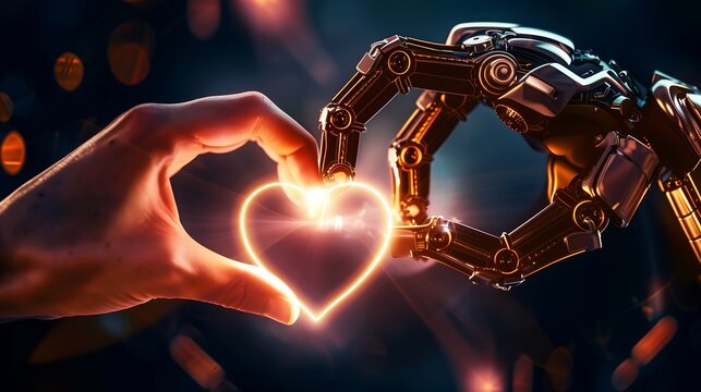 Symbolic Heart Connection Between Human and Robot