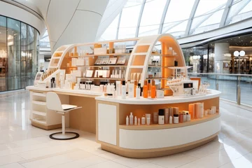 Poster drugstore with a wide range of dynamic pharmaceutical items showcased in a sleek and organized setting © anwel
