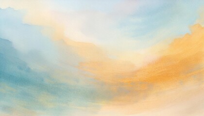 pastel blue and orange watercolor abstract background