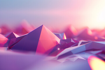 Abstract Lowpoly pink bright Background High quality photo