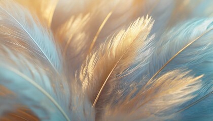 an abstract background with a close up of soft blue feathers